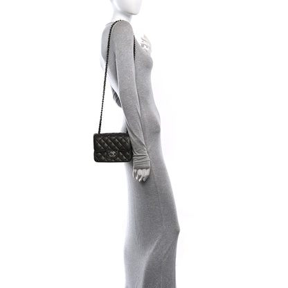 Chanel Caviar Quilted Mini Square Flap Dark Charcoal 2 of 11