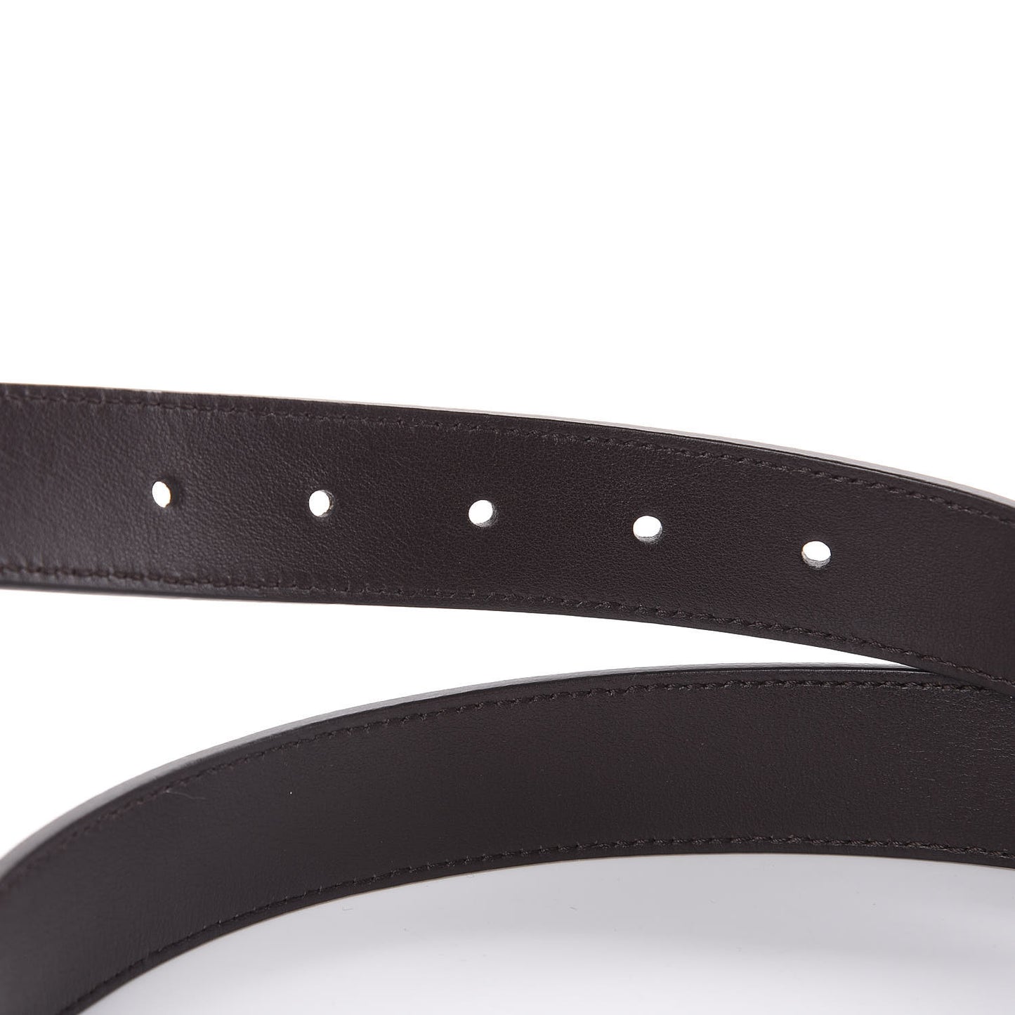 Moon Calfskin Double G 30mm Belt 90 36 Dark Cocoa