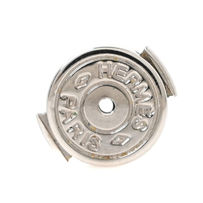 Hermes Palladium Lacquered Cage d'H Earrings White 4 of 5