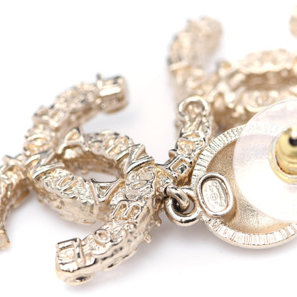 Chanel Crystal CC Drop Logo Earrings Gold 5 of 6