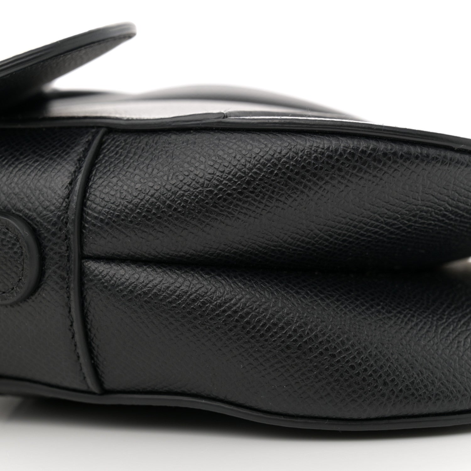 Christian Dior Grained Calfskin Saddle Bag Black 9 of 12