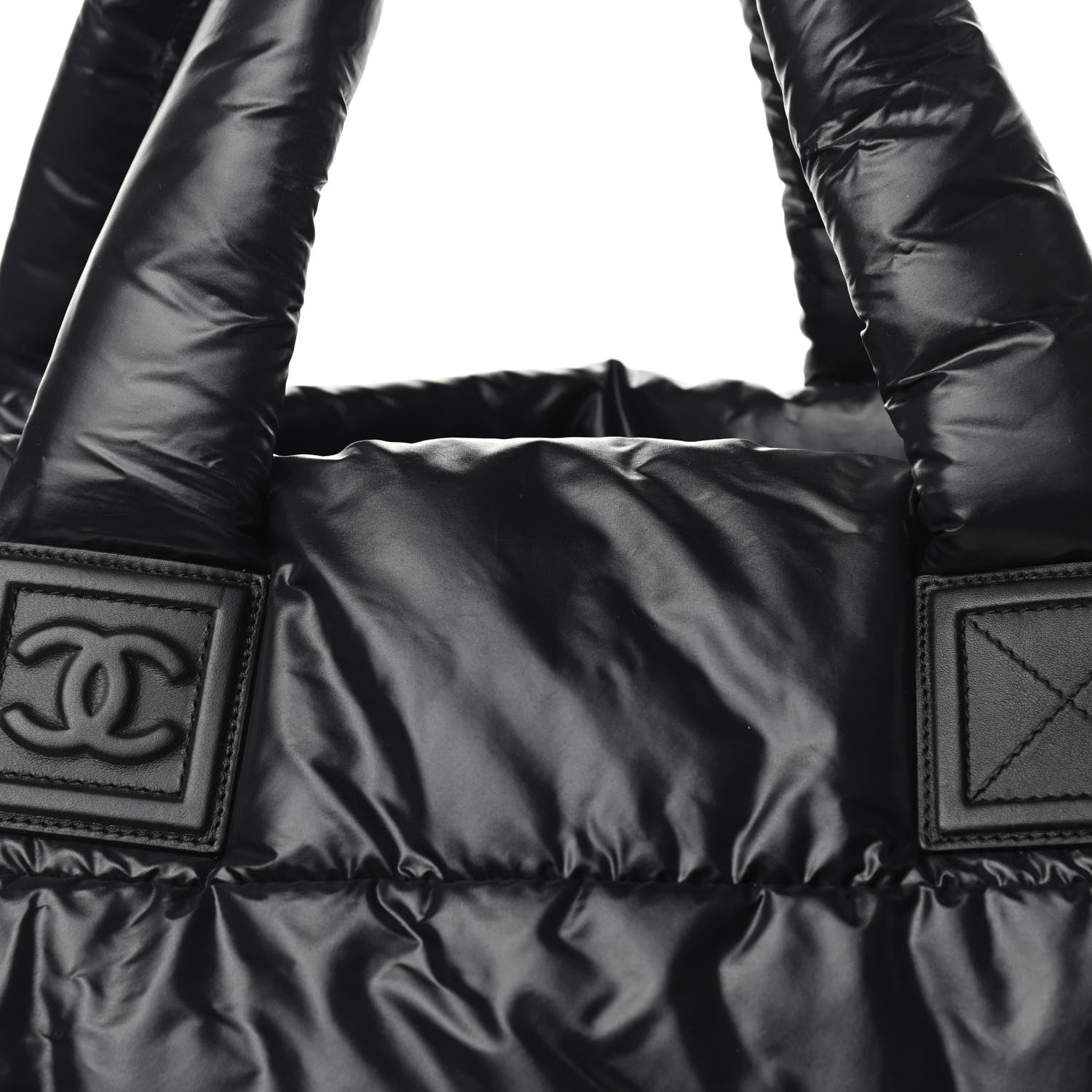 Chanel Nylon Quilted Coco Cocoon Reversible Tote Black 10 of 10