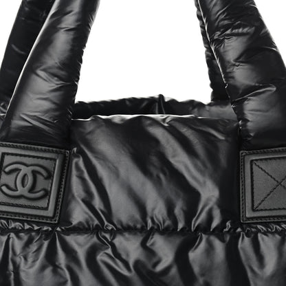 Chanel Nylon Quilted Coco Cocoon Reversible Tote Black 10 of 10