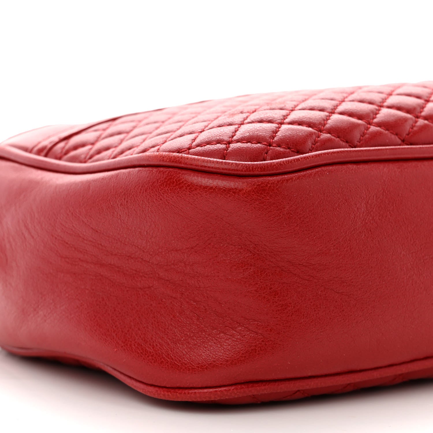Saint Laurent Lambskin Quilted Monogram Victoire Camera Bag Rouge Eros 9 of 10