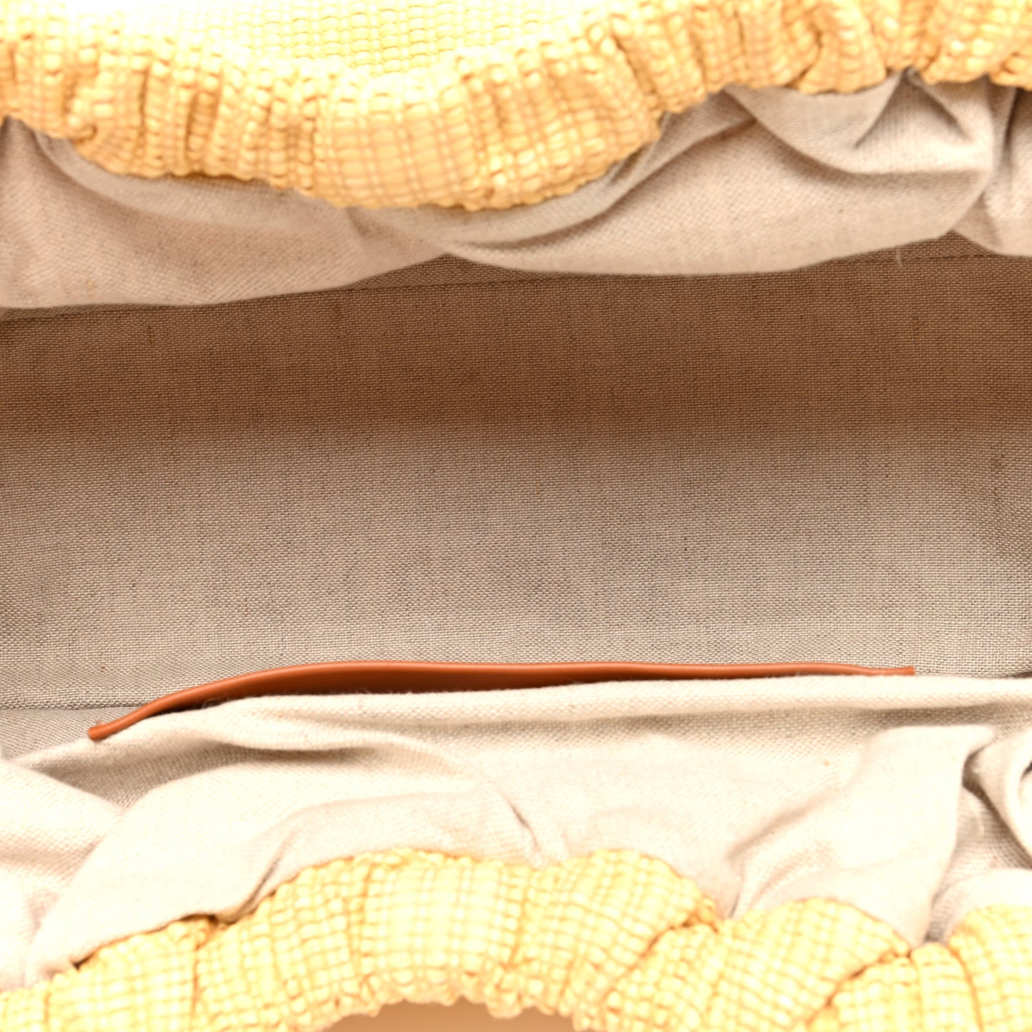 Woven Raffia Cloud Clutch Natural