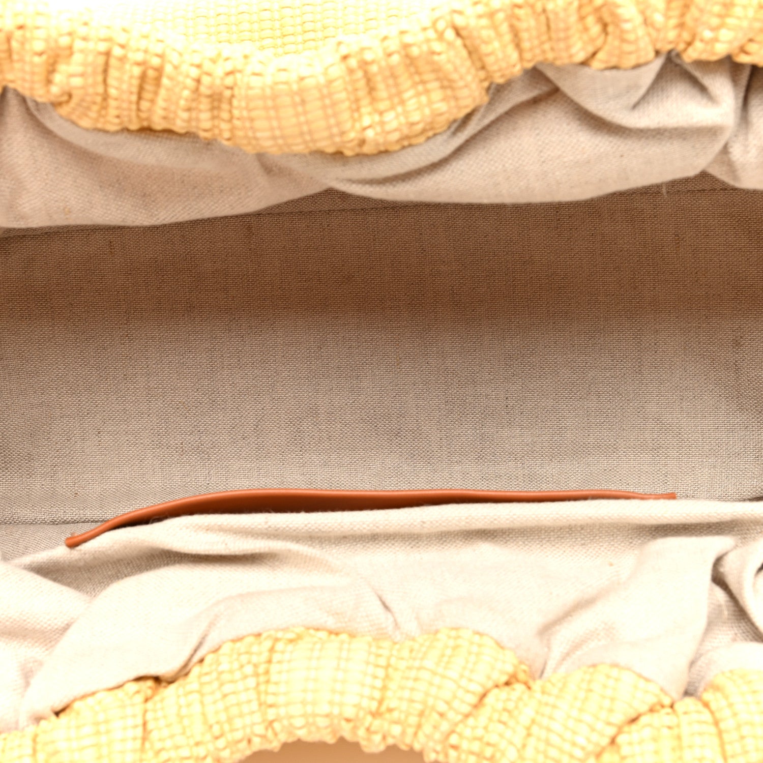 Mansur Gavriel Woven Raffia Cloud Clutch Natural 5 of 8