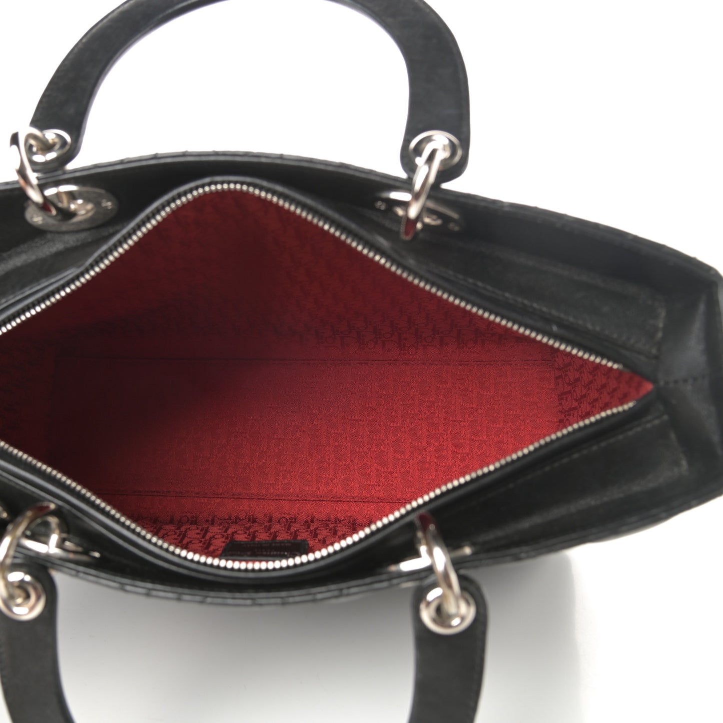 Lambskin Cannage Large Lady Dior Black