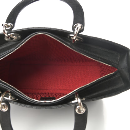 Christian Dior Lambskin Cannage Large Lady Dior Black 5 of 14