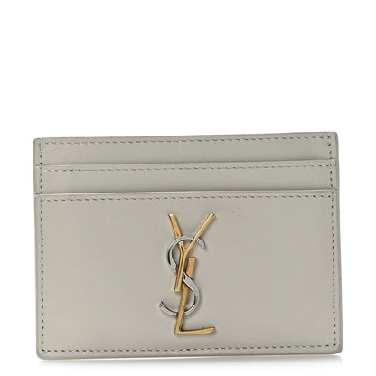 Saint Laurent Calfskin Monogram Cassandre Credit Card Case Blanc Vintage 1 of 8