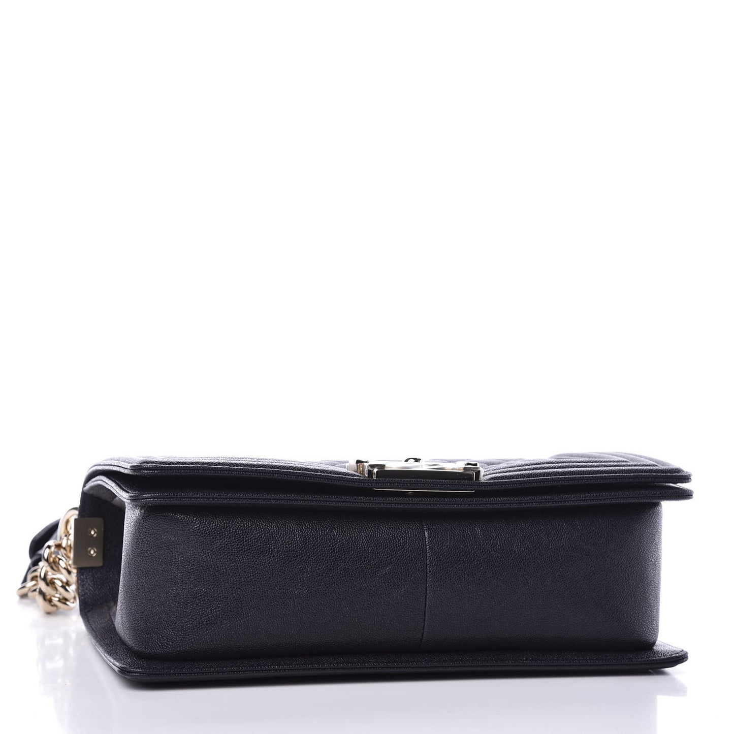 Caviar Quilted Medium Boy Flap Dark Blue