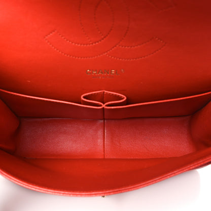 Chanel Pearly Caviar Quilted Jumbo Double Flap Orange 5 of 11