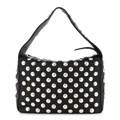 Khaite Pebbled Sport Calfskin Studded Elena Black 1 of 10