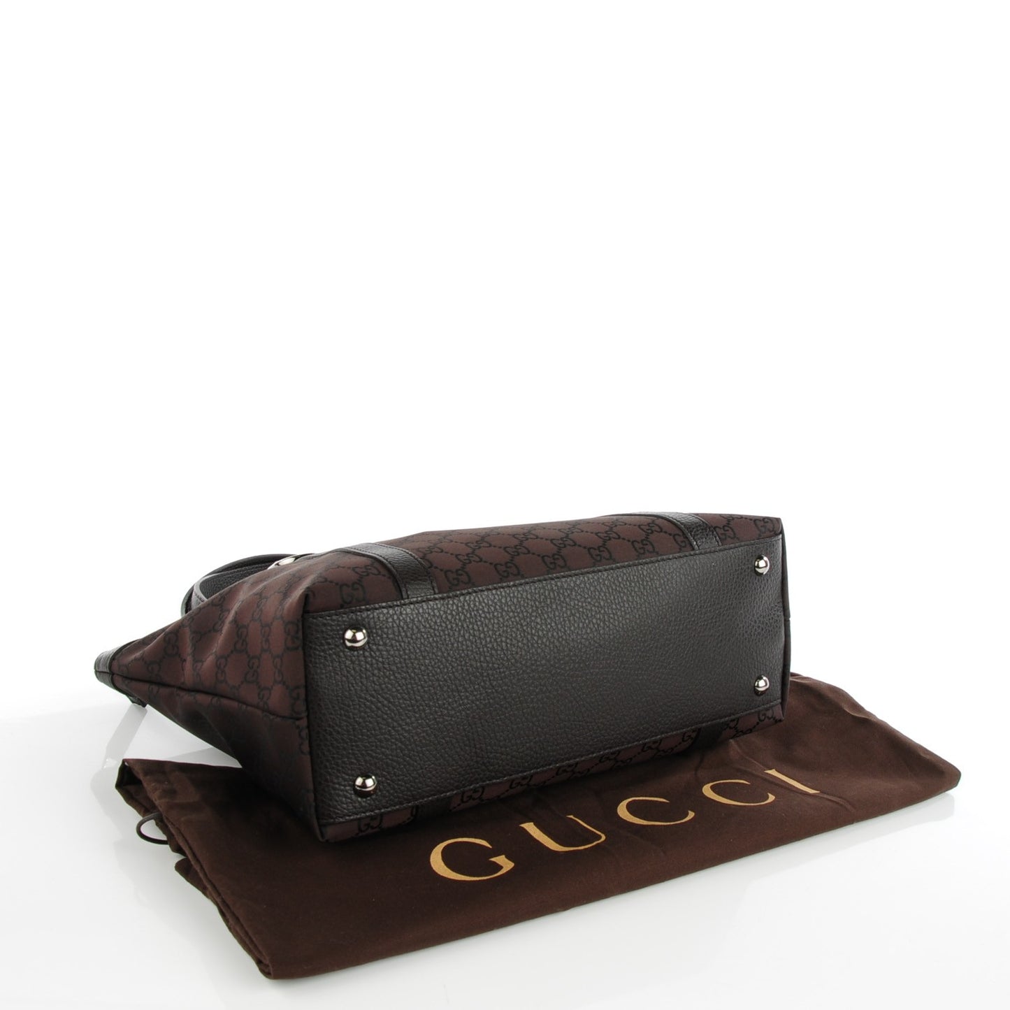 Nylon Monogram Medium Abbey Tote Dark Brown