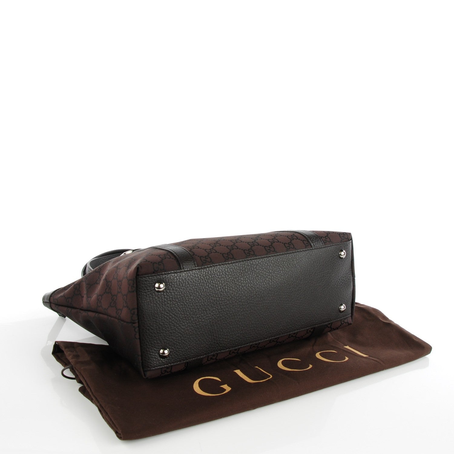 Gucci Nylon Monogram Medium Abbey Tote Dark Brown 4 of 7