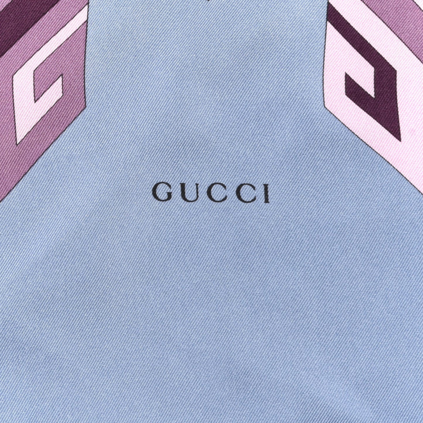 Silk GG Wallpaper Print Square Scarf Blue