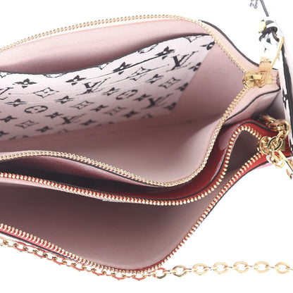 Louis Vuitton Monogram Giant Double Zip Pochette Rouge 4 of 8