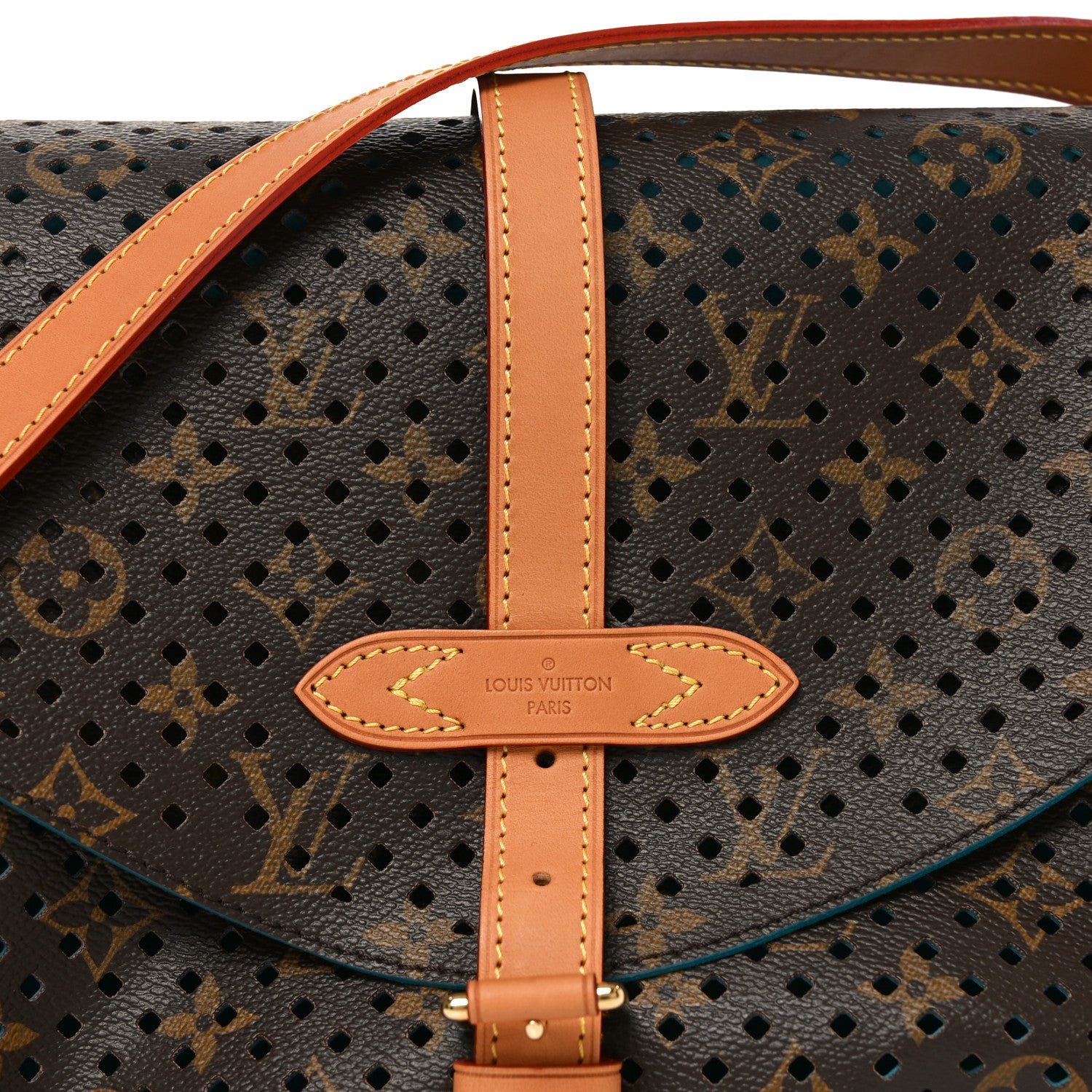 Louis Vuitton Monogram SC Flore Saumur Teal 7 of 9
