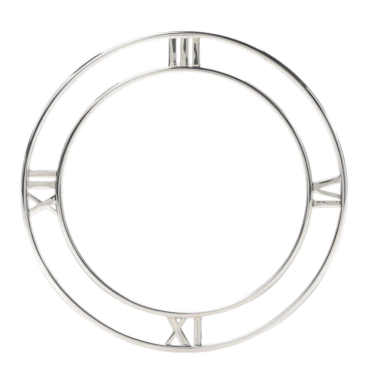 Tiffany Sterling Silver Atlas Flat Bangle Bracelet 1 of 5