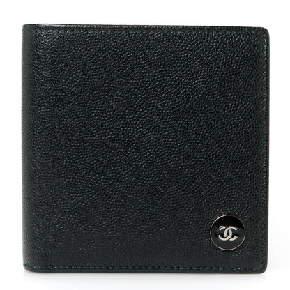 Chanel Caviar CC Button Bi-Fold Wallet Black 1 of 11