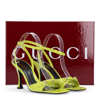 Gucci Regent Calfskin Horsebit Selene 85mm Slingback Sandals 38.5 Firefly 10 of 10