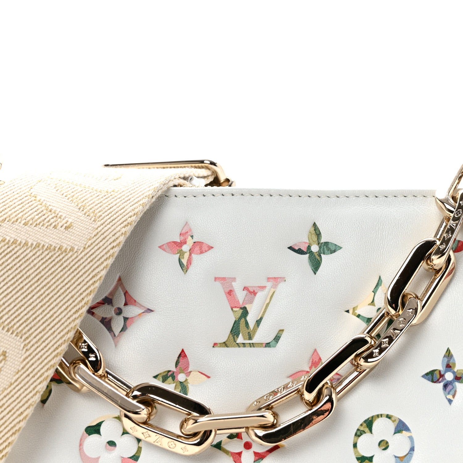 Louis Vuitton Lambskin Embossed Monogram LV Garden Coussin PM