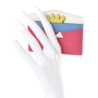 Louis Vuitton Epi Tribal Mask Card Holder Pivoine 2 of 7
