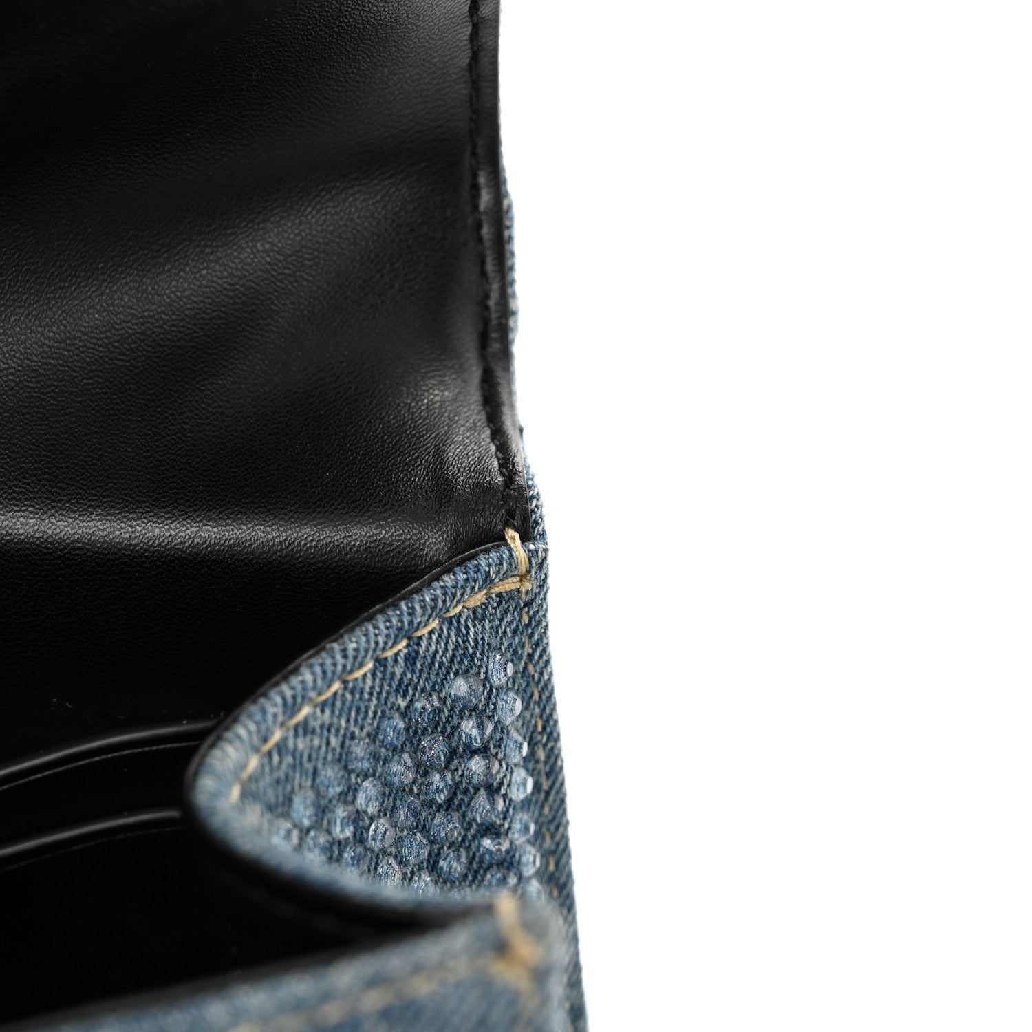 Marc Jacobs Crystal Denim Mini Saint Marc Top Handle Blue 12 of 13