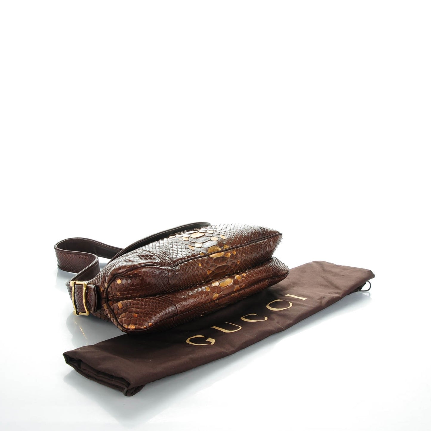 Python 1973 Shoulder Bag Brown Gold
