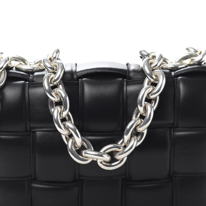 Bottega Veneta Lambskin Maxi Intreccio Padded Chain Cassette Crossbody Bag Black 9 of 9