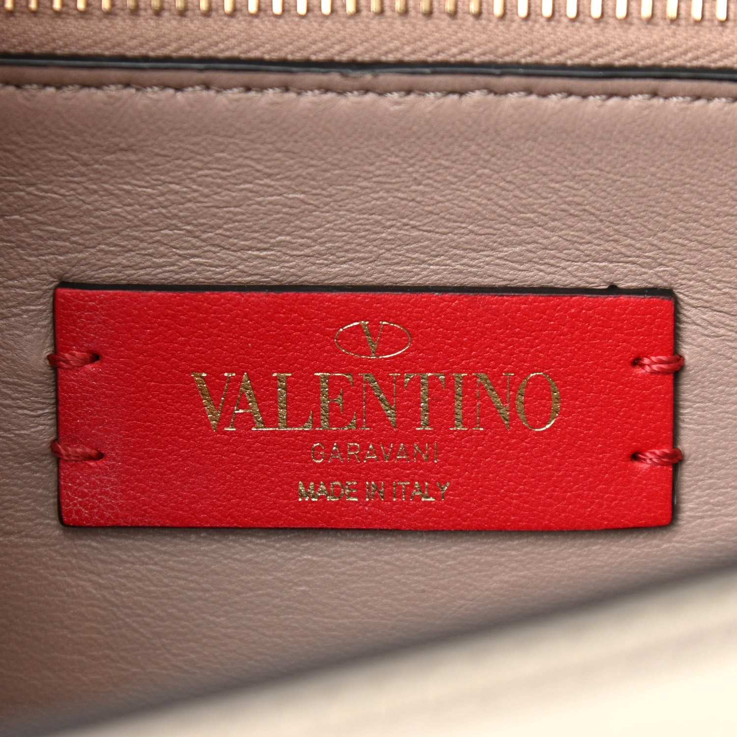 Valentino Garavani Metallic Calfskin VSling Clutch With Shoulder Strap Sahara 6 of 9