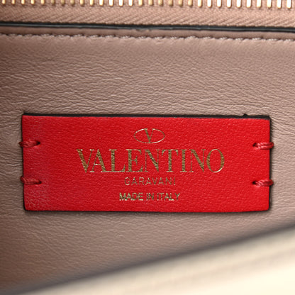 Valentino Garavani Metallic Calfskin VSling Clutch With Shoulder Strap Sahara 6 of 9