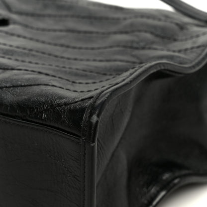 Saint Laurent Crinkled Calfskin Matelasse Monogram Large Niki Shopper Tote Black 11 of 12