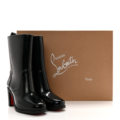 Christian Louboutin Recycled PVC Calfskin Loubirain 70 Boots 39 Black 9 of 9