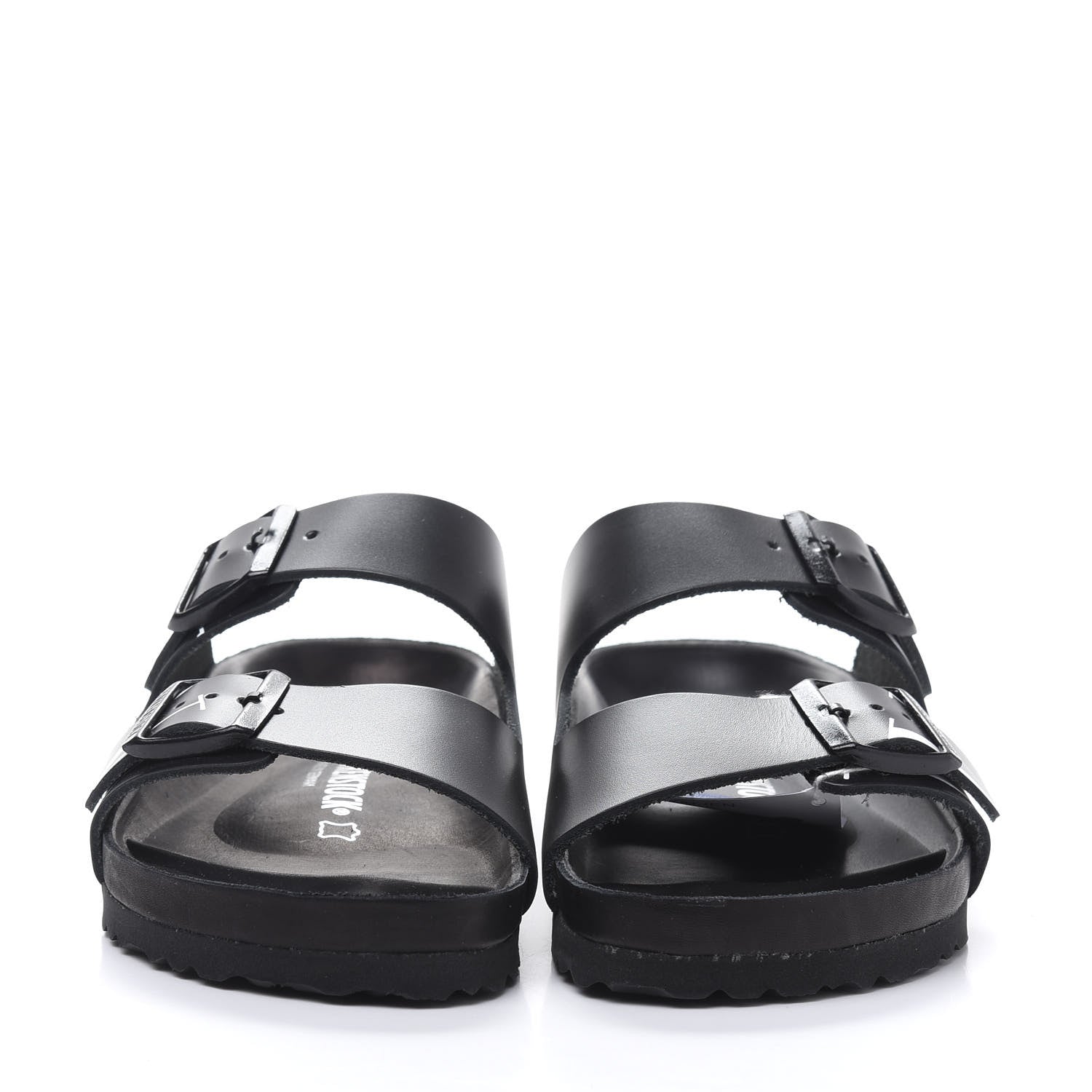 Valentino Garavani Calfskin VLTN Birkenstock Slide Sandals 41 Black 2 of 8