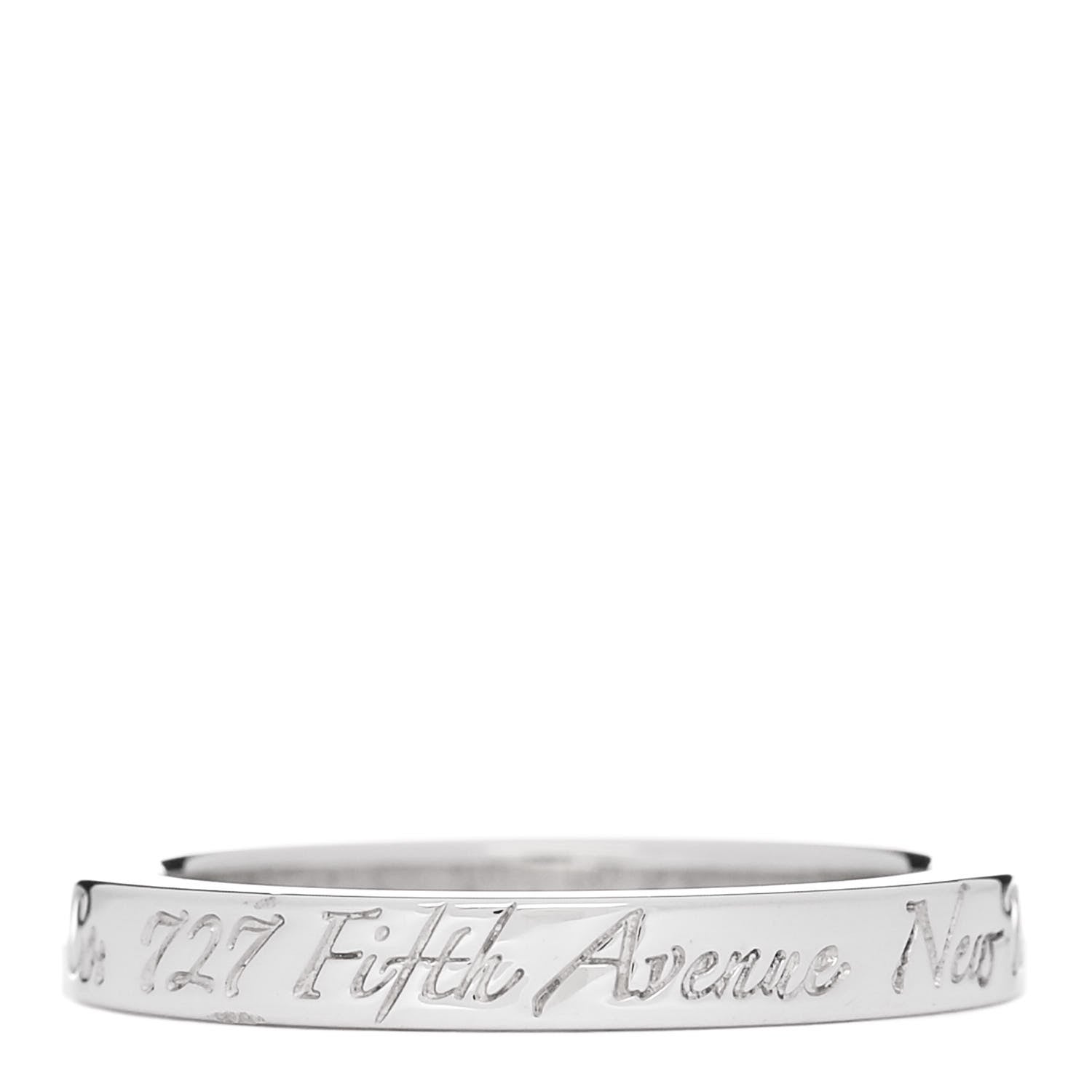 Tiffany Sterling Silver Narrow Notes Ring 53 6.25 3 of 4