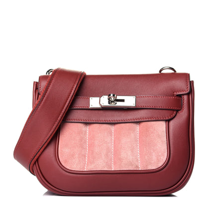 Hermes Swift Veau Doblis Mini Sac Berline 21 Rouge H Rose Indienne 1 of 8