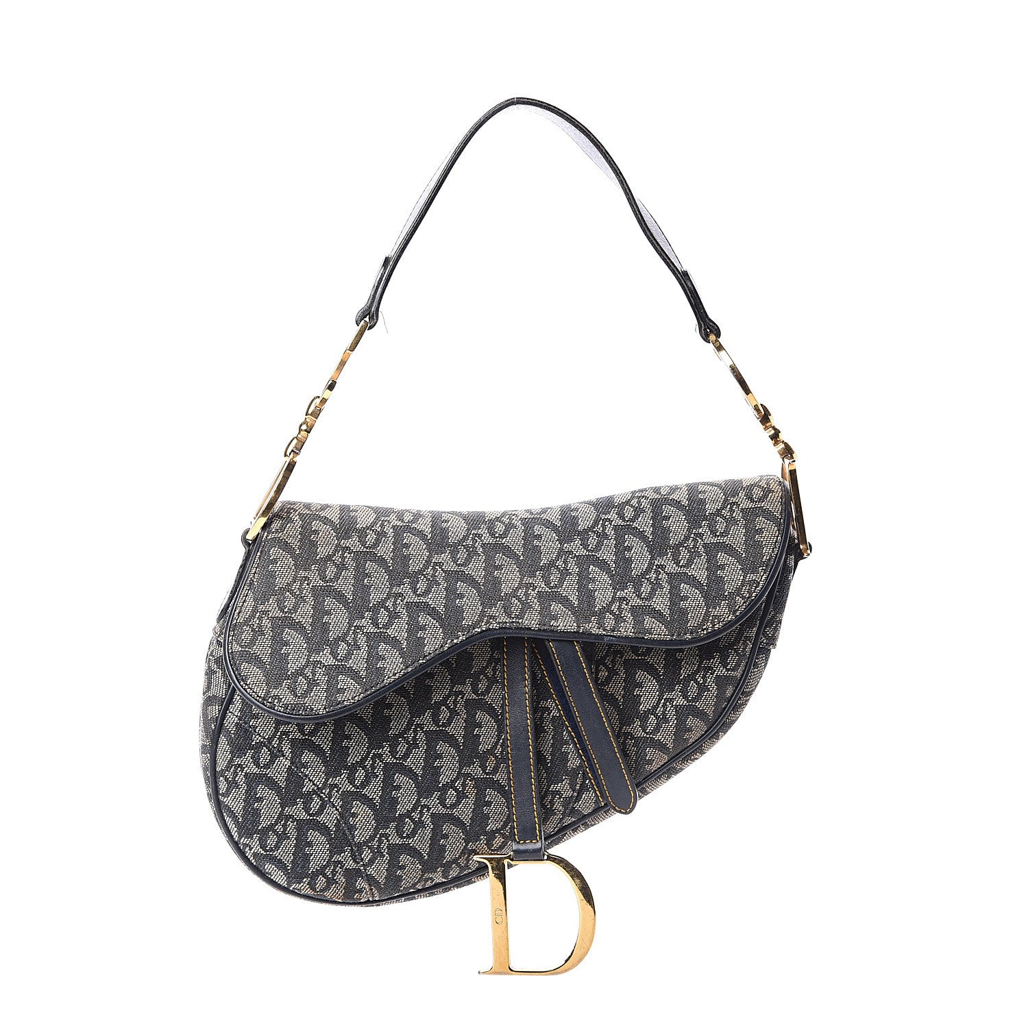Christian Dior Monogram Saddle Bag Blue 1 of 7