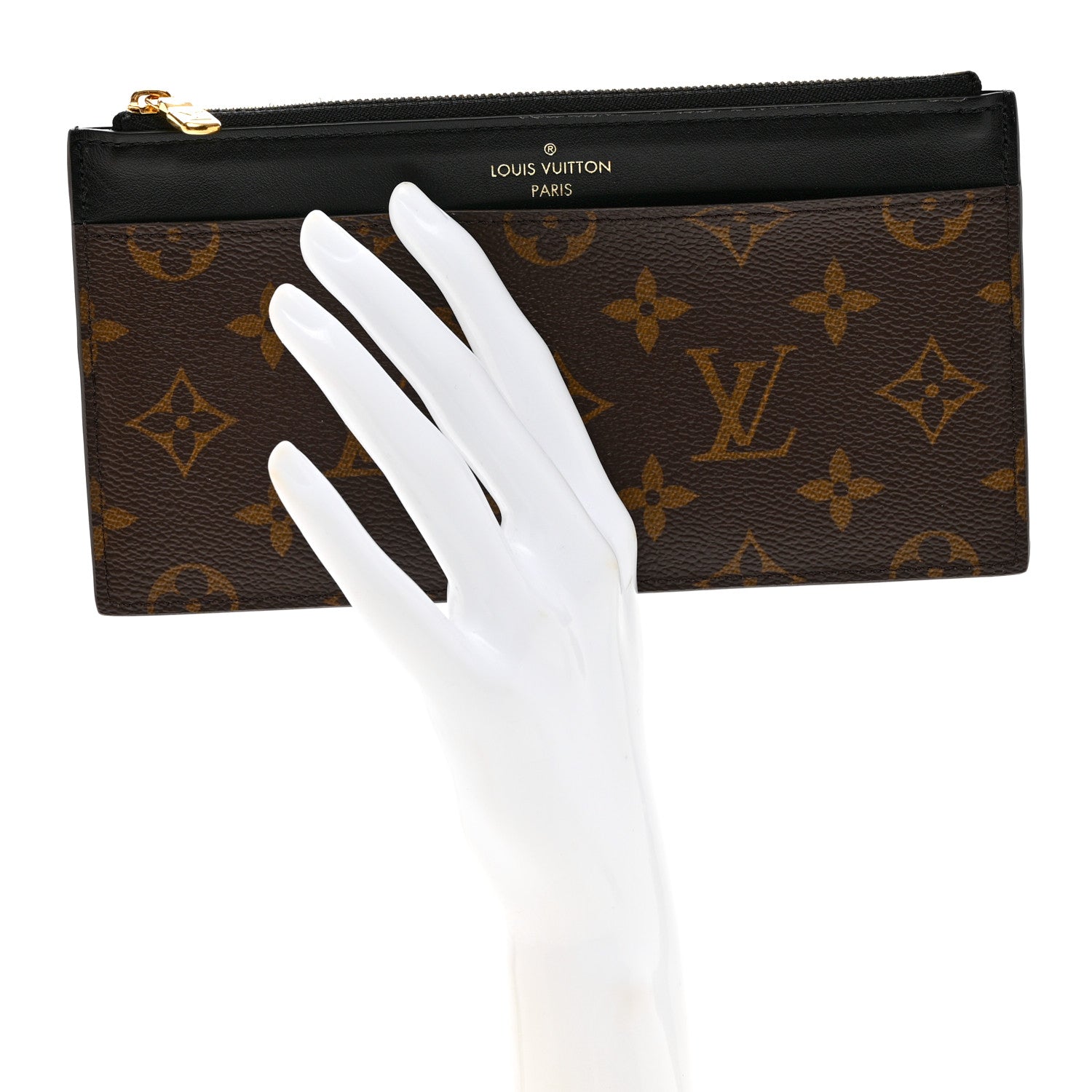 Louis Vuitton Monogram Slim Purse Black 2 of 7