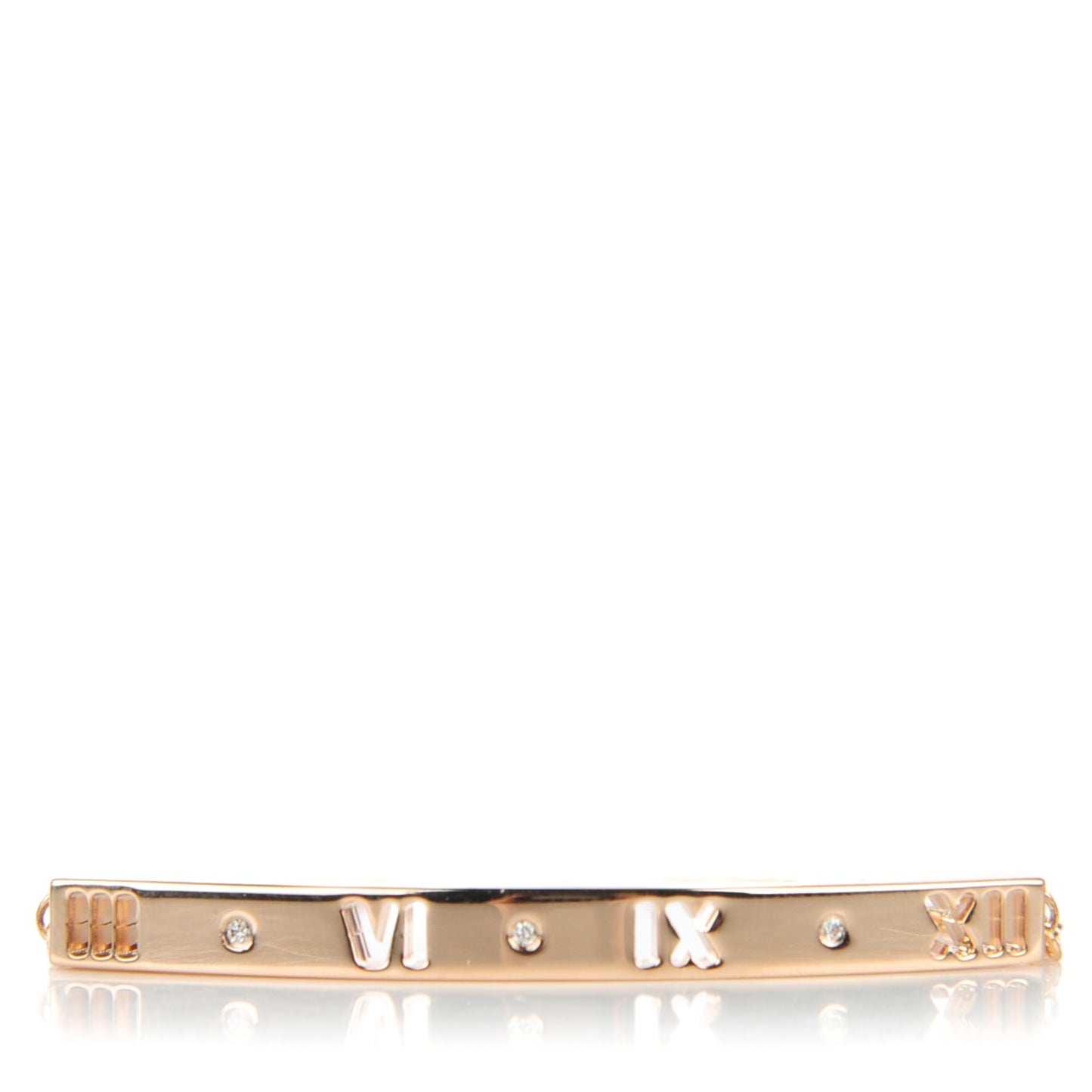18K Rose Gold Diamond Atlas Bar Pierced Bracelet