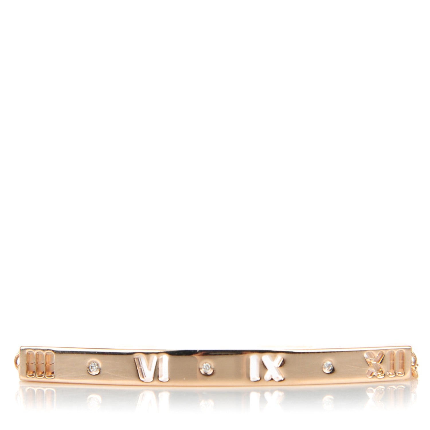 Tiffany 18K Rose Gold Diamond Atlas Bar Pierced Bracelet 1 of 6