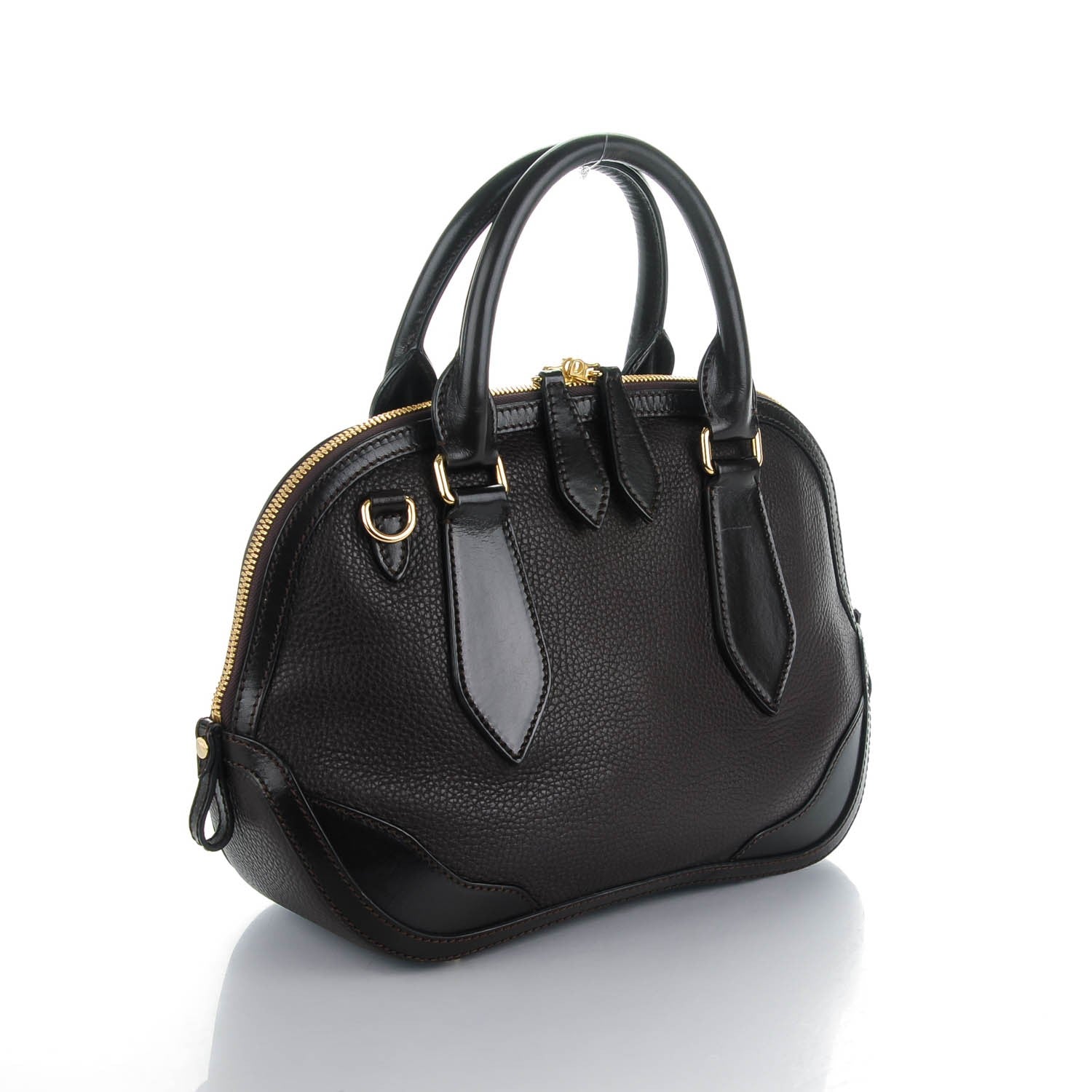 Burberry Grainy Calfskin Small Orchard Bowling Bag Chocolate 3 of 8