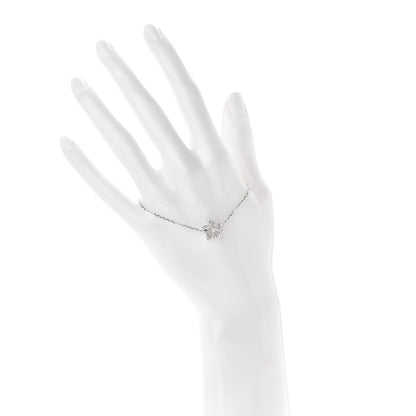 Van Cleef & Arpels 18K White Gold Diamond Mini Lotus Openwork Bracelet 2 of 6