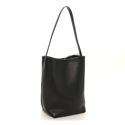 The Row Polished Saddle Calfskin Medium N/S Park Tote Black 2 of 8