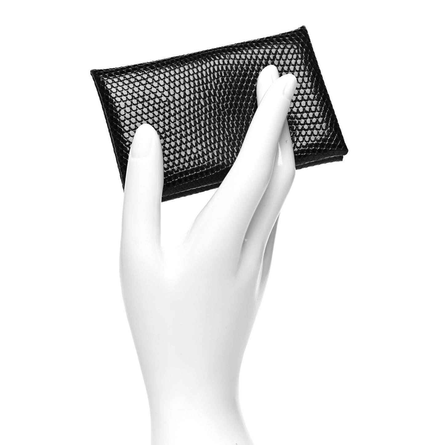 Lizard Calvi Card Case Black