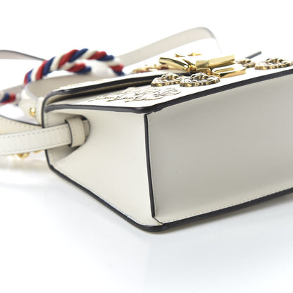 Gucci Calfskin Animal Studs Mini Sylvie Top Handle Bag White 7 of 12