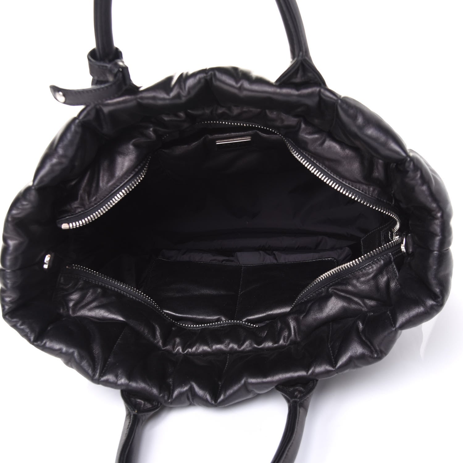 Prada Nappa Bomber North South Tote Black 4 of 4