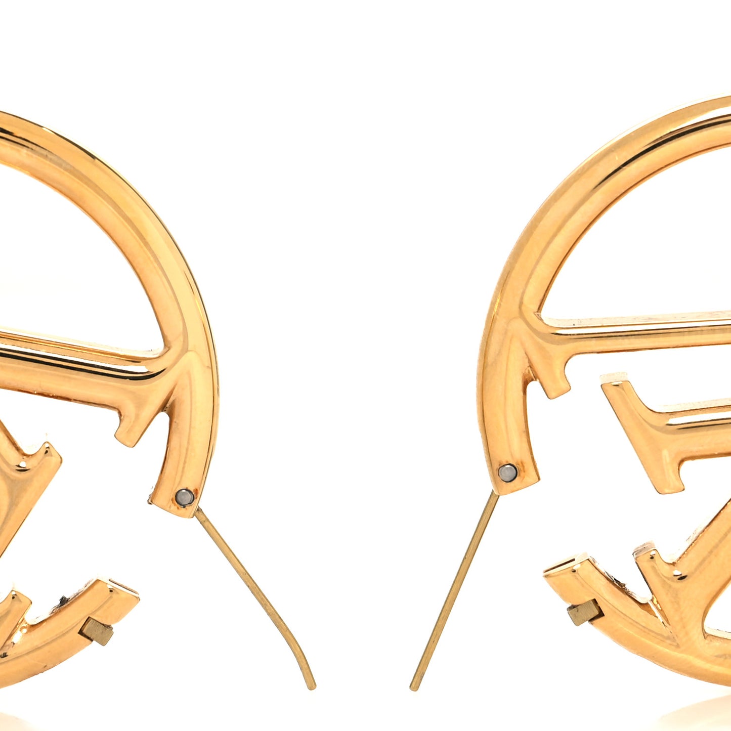Metal Louise Hoop Earrings Gold
