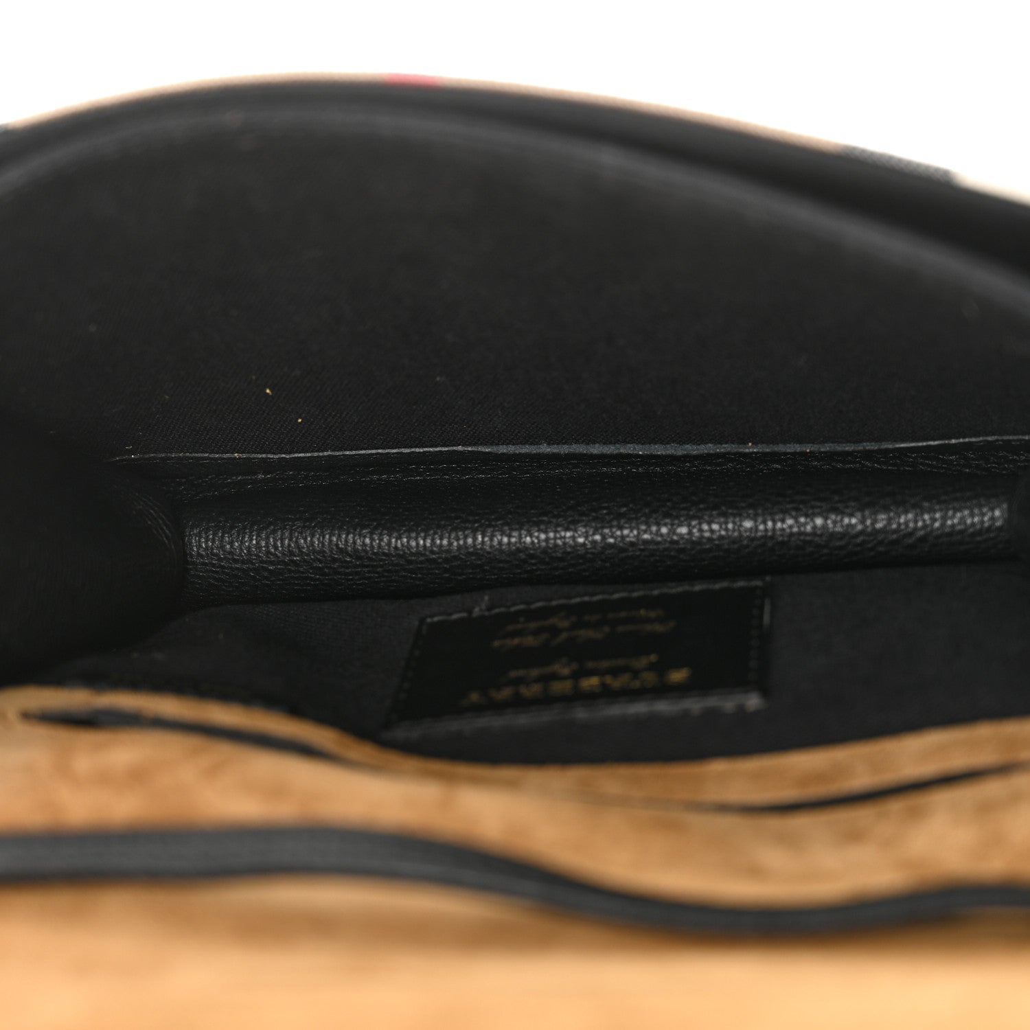 Burberry Derby Calfskin House Check Small Macken Crossbody Bag Black 5 of 14