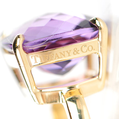 Tiffany 18K Yellow Gold Amethyst Sparklers Cocktail Ring 50 5.25 4 of 5