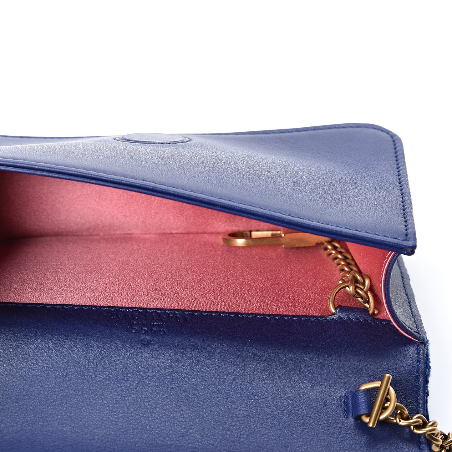 Velvet Matelasse GG Marmont Mini Bag Cobalt Blue